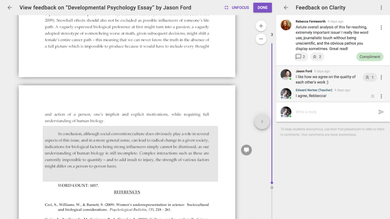 screenshot of FeedbackFruits Tool Suite
